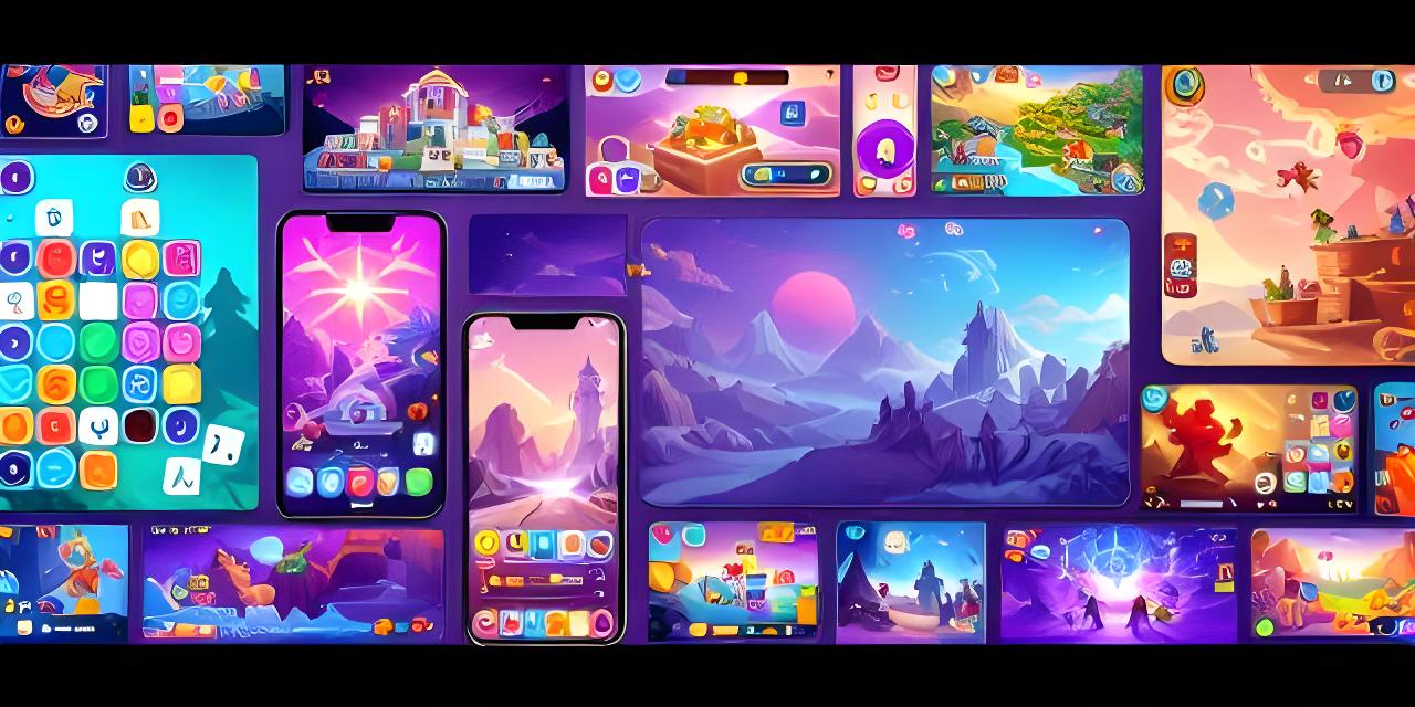 Collage of colorful mobile game screenshots showing puzzle and adventure gameplay